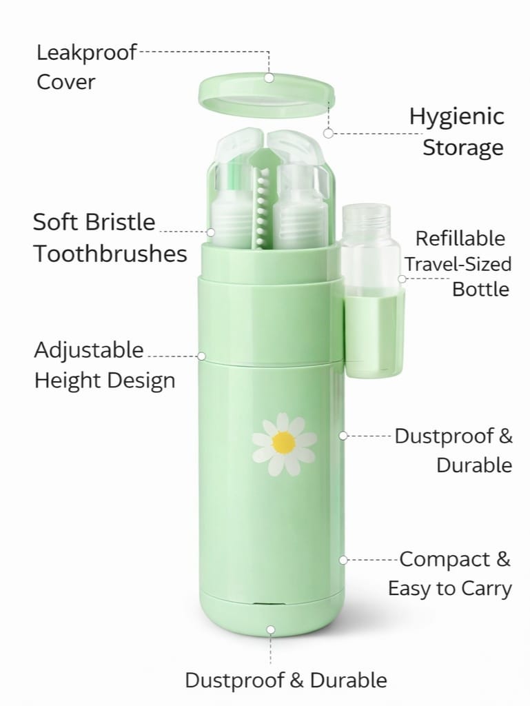 Portable Toothbrush Holder Case πͺ₯β¨ | Travel Friendly Hygiene Kit