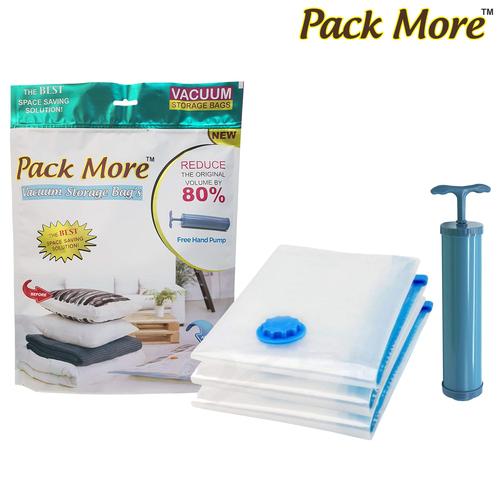 Vacuum Storage Bags Set with Pump – Space Saving Organizer for Clothes 🧳✨