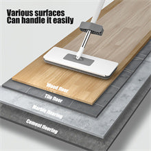 Flat Mop Microfiber Floor Mop Self Wringing, 360° Rotatable, 2 Washable Heads, Hardwood, Laminate, Tile Floor Cleaning