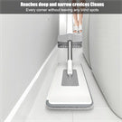 Flat Mop Microfiber Floor Mop Self Wringing, 360° Rotatable, 2 Washable Heads, Hardwood, Laminate, Tile Floor Cleaning
