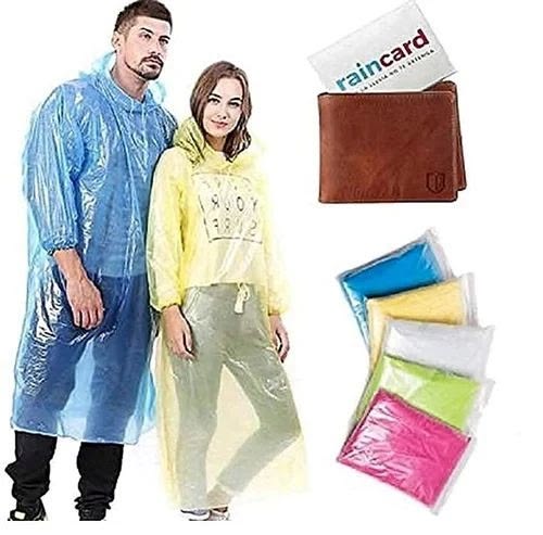 Portable Waterproof Rain Poncho – Emergency Raincoat with Hood ☔🌧️