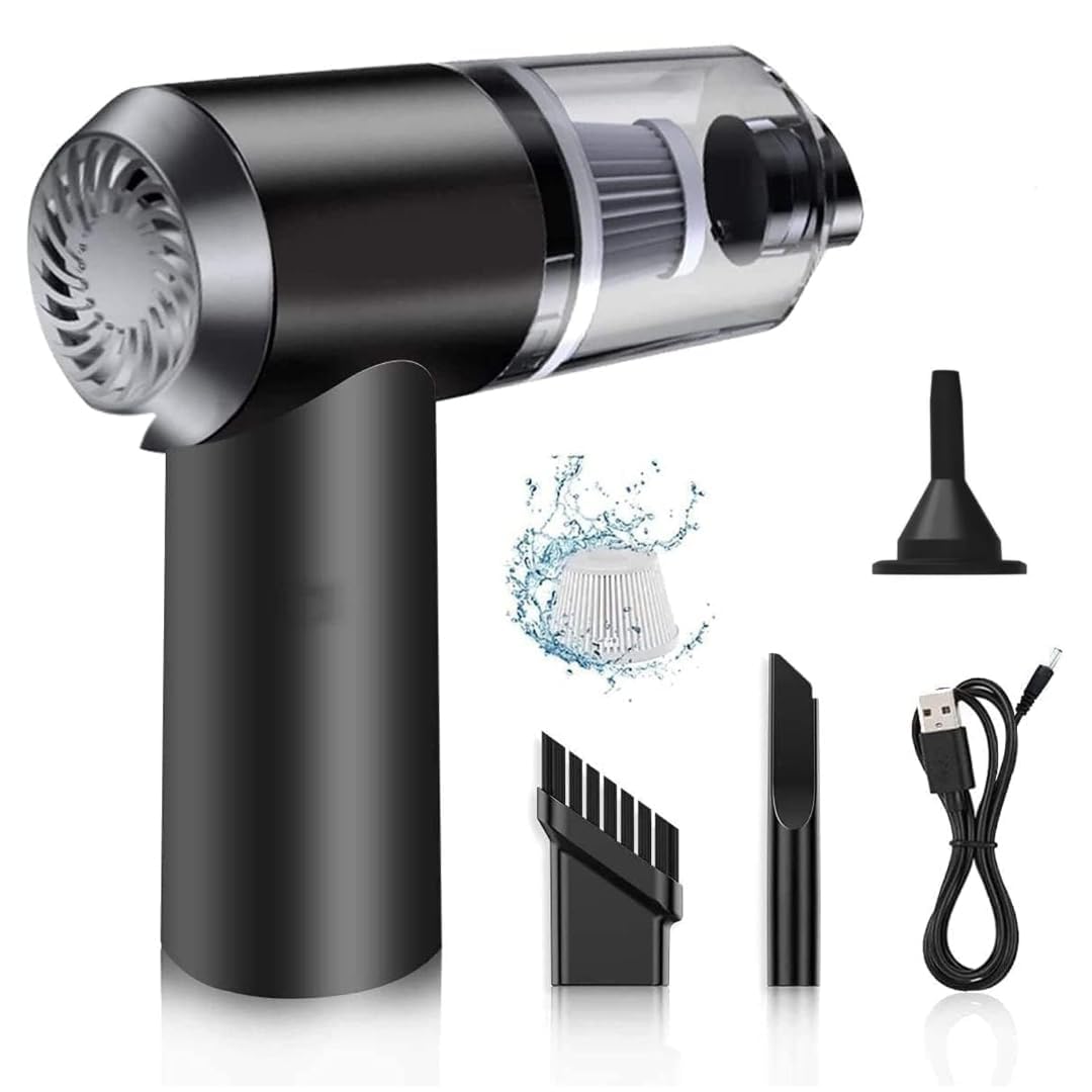 Portable High Power Car Vacuum Cleaner 🚗💨 | Cordless Mini Dust Remover | Multi-Nozzle Cleaning Tool