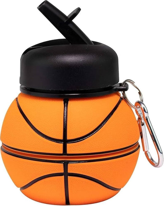 Portable Basketball Water Bottle 🏀💧 | Portable Leakproof Sports Gym Bottle | Collapsible Travel Sipper