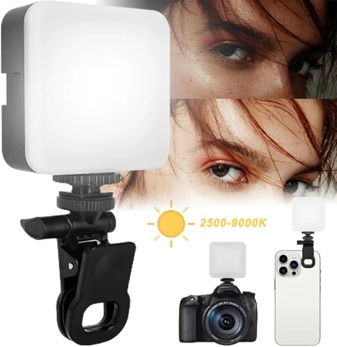 💡✨ Portable LED Video Light Clip | Mobile, Laptop & Camera Light