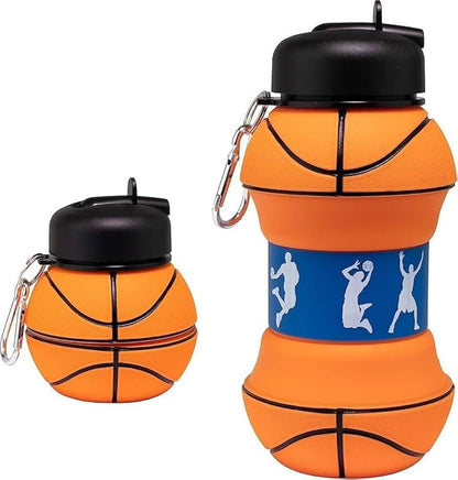 Portable Basketball Water Bottle 🏀💧 | Portable Leakproof Sports Gym Bottle | Collapsible Travel Sipper