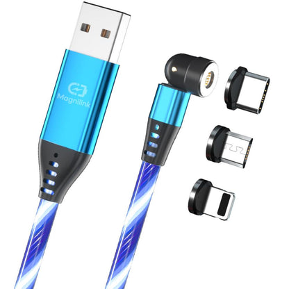 Magnetic Charging Cable ⚡🔌 | 3-in-1 Fast Charging Cable | 360° Rotating Multi Pin Charger