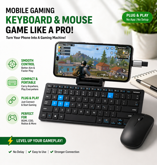 “Don’t let a gamer see this 😳🔥”Mini Wireless Keyboard & Mouse Combo for Mobile Gaming 🎮📱 | Portable Gaming Setup