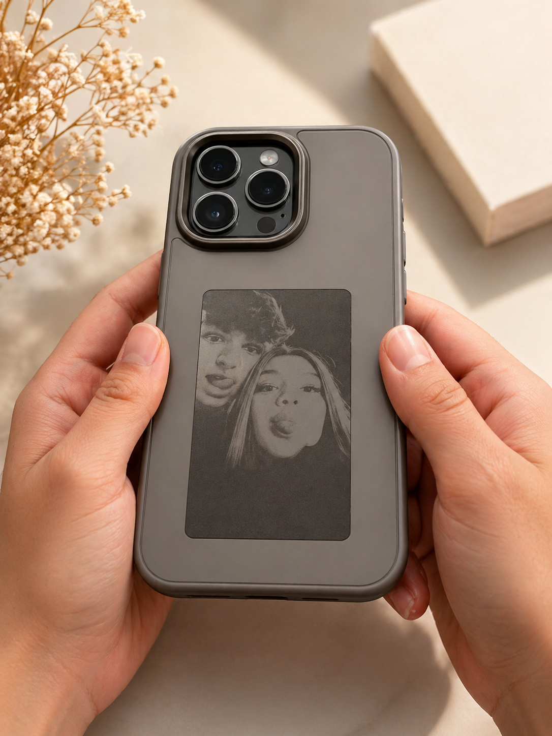 Custom Couple Photo Phone Case 💑 | Laser Engraved Memory Case 📱✨