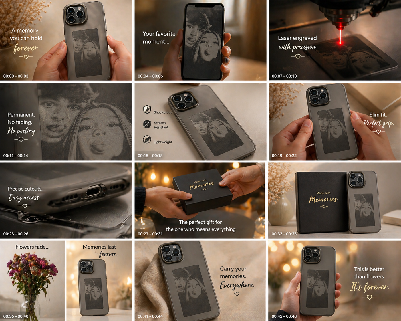 Custom Couple Photo Phone Case 💑 | Laser Engraved Memory Case 📱✨