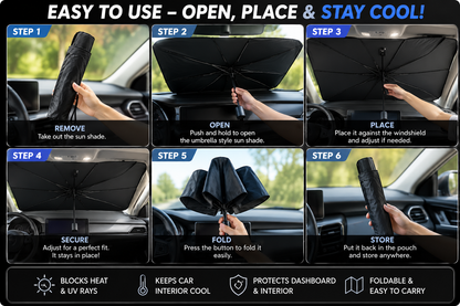 🚗 Foldable Car Windshield Sun Shade – Keep Your Car Cool Instantly ☀️❄️