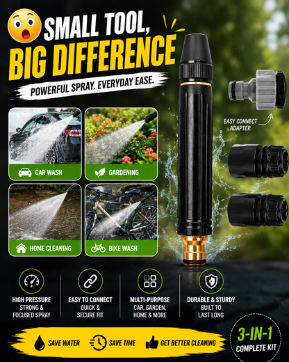 🔥 Never Drag Heavy Pipes Again – High Pressure Water Spray Nozzle 🚿✨