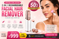 2-In-1 Rechargeable Facial Hair Remover – Painless Precision Beauty Trimmer ✨💖