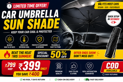🚗 Foldable Car Windshield Sun Shade – Keep Your Car Cool Instantly ☀️❄️