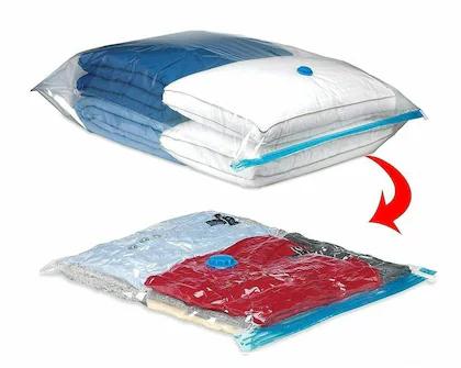 Vacuum Storage Bags Set with Pump – Space Saving Organizer for Clothes 🧳✨