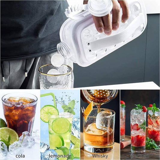 Ice Ball Maker Bottle – Instant Round Ice Cube Maker with Storage 🧊💧