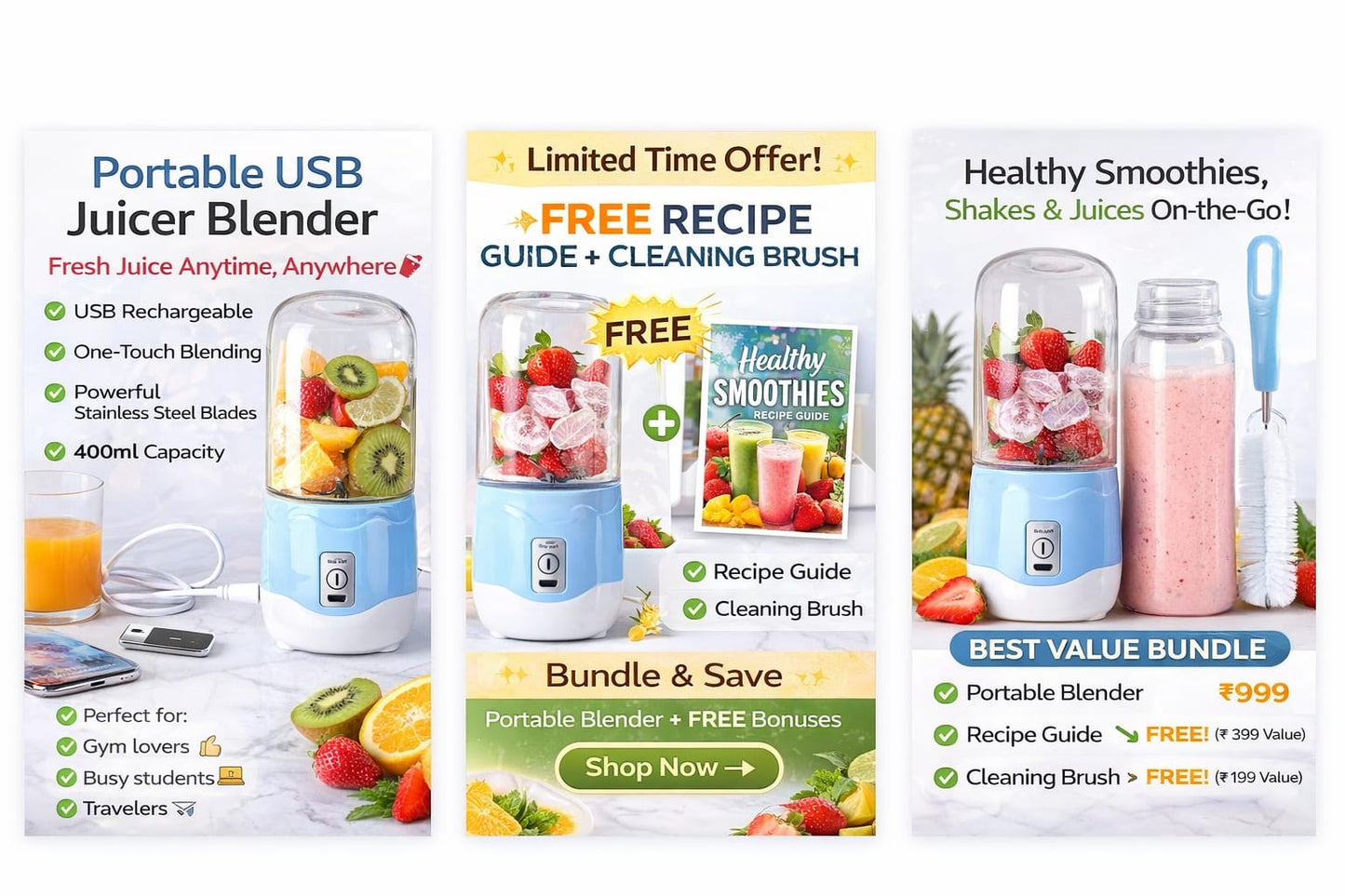 👉 Portable USB Juicer Blender – Fresh Juice Anytime, Anywhere 🥤⚡