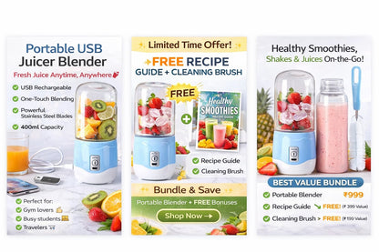 👉 Portable USB Juicer Blender – Fresh Juice Anytime, Anywhere 🥤⚡