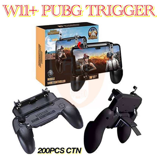 W11+ PUBG Mobile Trigger Game Controller | 4 Finger Grip | Mobile Gaming Handle with L1 R1 Shoot Buttons