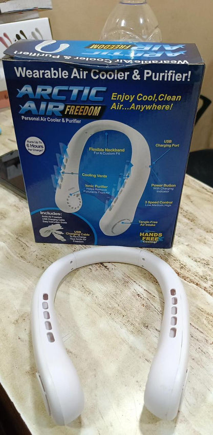 Arctic Air Freedom™ Neck Fan ❄️ | Wearable Air Cooler & Purifier | USB Rechargeable Portable Cooling Fan