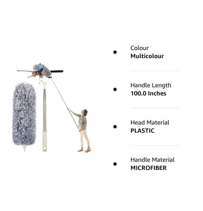 360° Flexible Microfiber Ceiling Fan Cleaner with Extendable Handle | Deep Dust Cleaning Tool