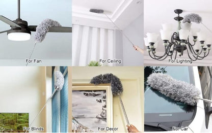 360° Flexible Microfiber Ceiling Fan Cleaner with Extendable Handle | Deep Dust Cleaning Tool
