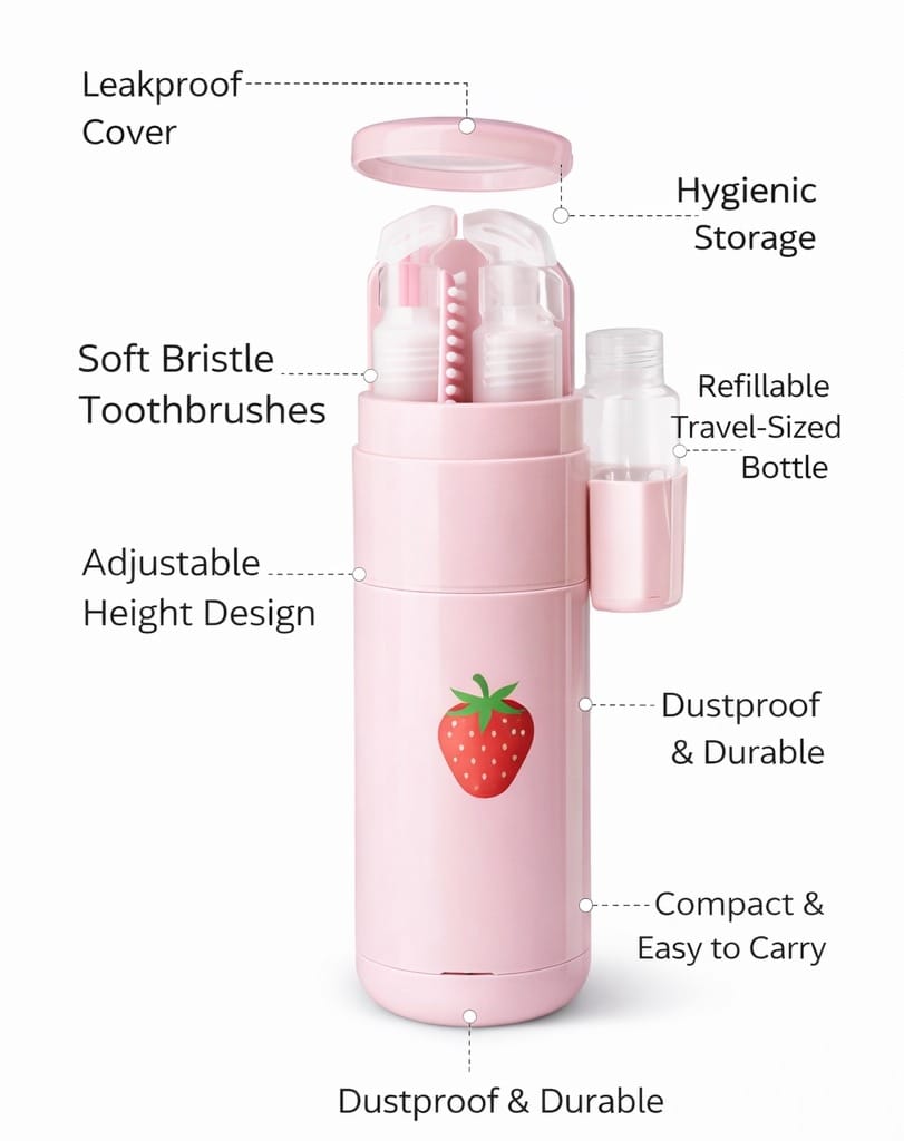Portable Toothbrush Holder Case 🪥✨ | Travel Friendly Hygiene Kit
