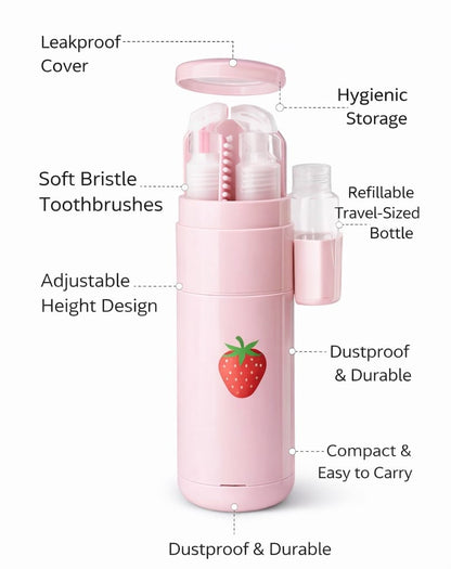 Portable Toothbrush Holder Case 🪥✨ | Travel Friendly Hygiene Kit