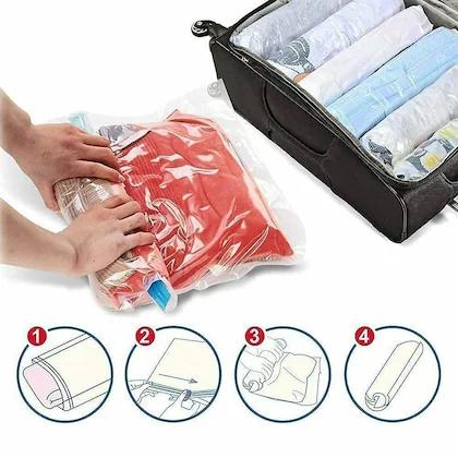 Vacuum Storage Bags Set with Pump – Space Saving Organizer for Clothes 🧳✨