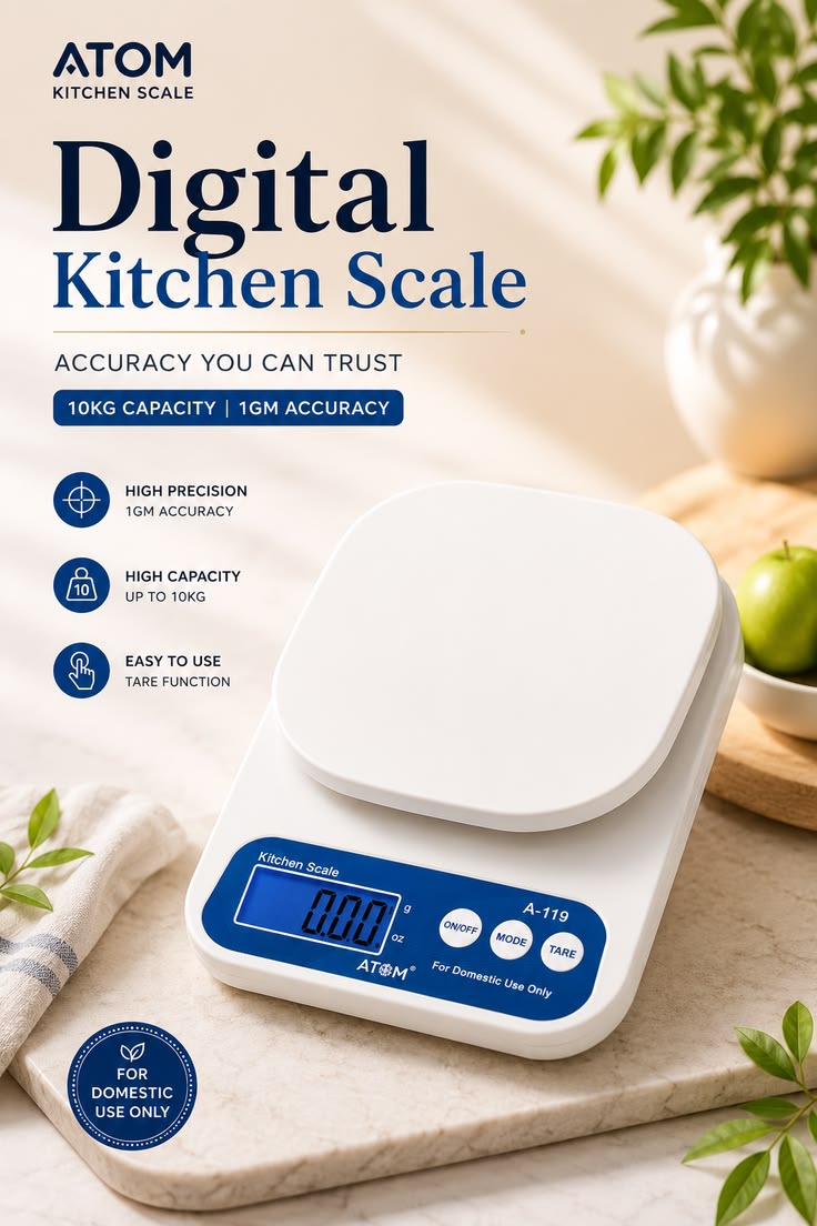 ⚖️ Digital Kitchen Weighing Scale SF-400 | High Precision Electronic Food Scale | 10kg Capacity | LCD Display | Tare Function