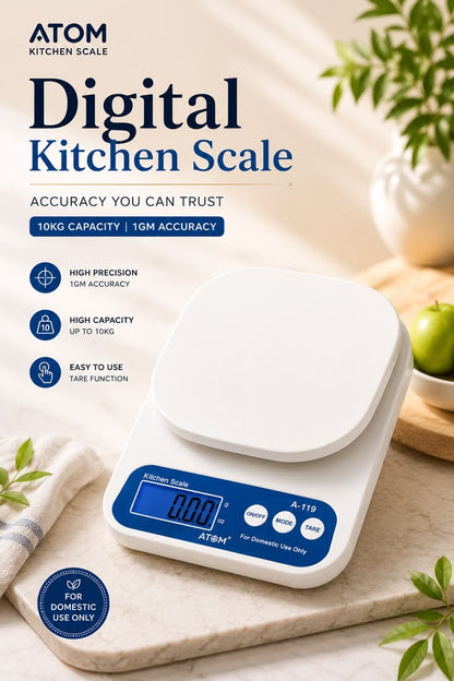 ⚖️ Digital Kitchen Weighing Scale SF-400 | High Precision Electronic Food Scale | 10kg Capacity | LCD Display | Tare Function