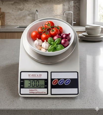 ⚖️ Digital Kitchen Weighing Scale SF-400 | High Precision Electronic Food Scale | 10kg Capacity | LCD Display | Tare Function
