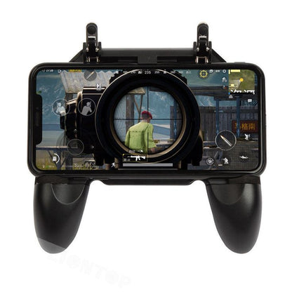 W11+ PUBG Mobile Trigger Game Controller | 4 Finger Grip | Mobile Gaming Handle with L1 R1 Shoot Buttons