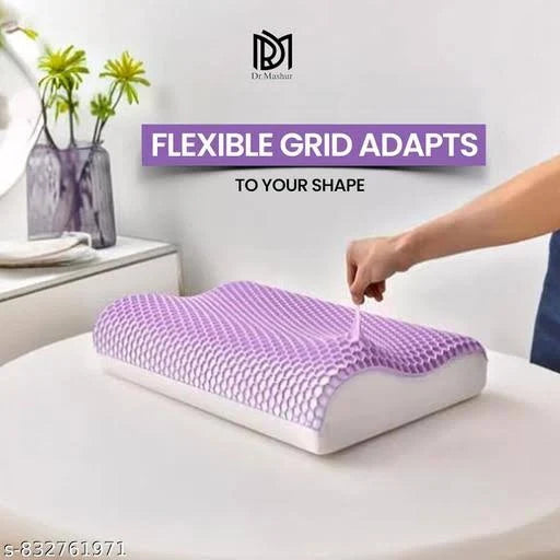 )  👉 Cooling Honeycomb Gel Pillow – Orthopedic Neck Support | Pain Relief & Breathable Sleep Cushion 😴❄️
